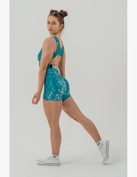 NEBBIA • 5" HAMMIES High-Waisted Leg Shorts Green • Nebshop.cz