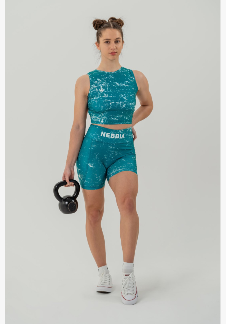 NEBBIA • 5" HAMMIES High-Waisted Leg Shorts Green • Nebshop.cz NEBBIA • 5" HAMMIES High-Waisted Leg Shorts Green • Nebshop.cz
