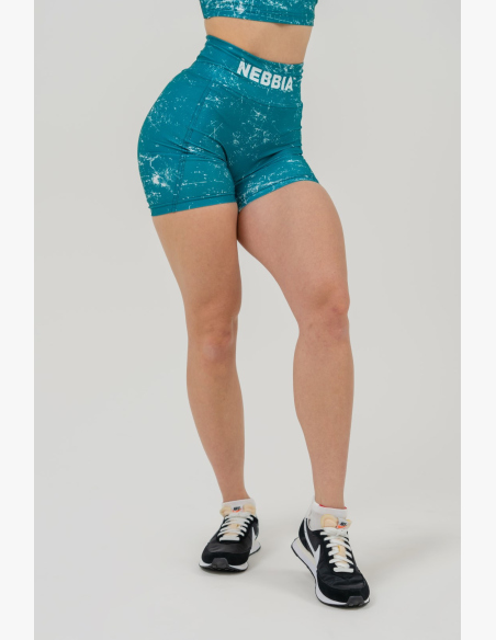 NEBBIA • 5" HAMMIES High-Waisted Leg Shorts Green • Nebshop.cz