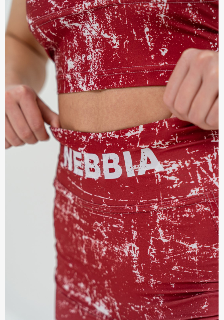 NEBBIA • 5" HAMMIES Red High-Waisted Leggings Shorts • Nebshop.cz NEBBIA • 5" HAMMIES Red High-Waisted Leggings Shorts • Nebshop.cz