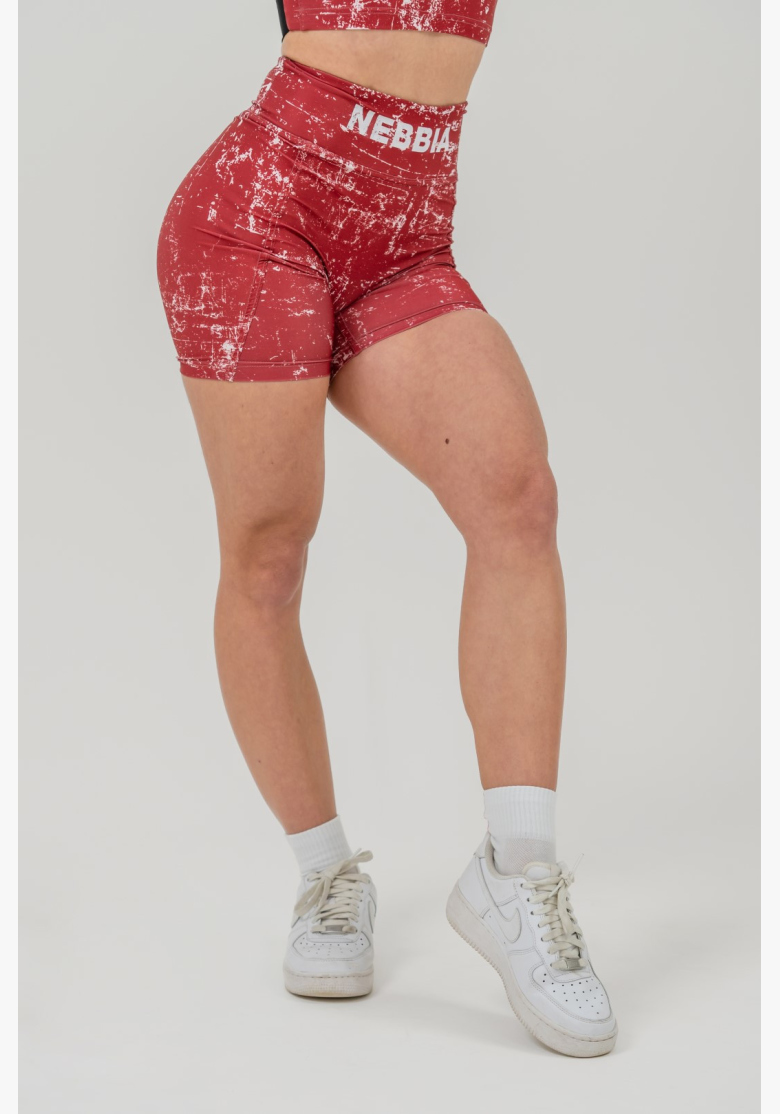 NEBBIA • 5" HAMMIES Red High-Waisted Leggings Shorts • Nebshop.cz NEBBIA • 5" HAMMIES Red High-Waisted Leggings Shorts • Nebshop.cz