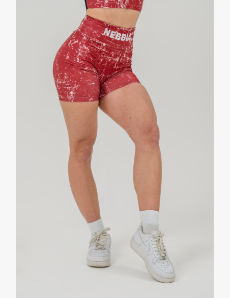 NEBBIA • Pantaloni shorts a vita alta 5″ HAMMIES rossi • Nebshop.cz