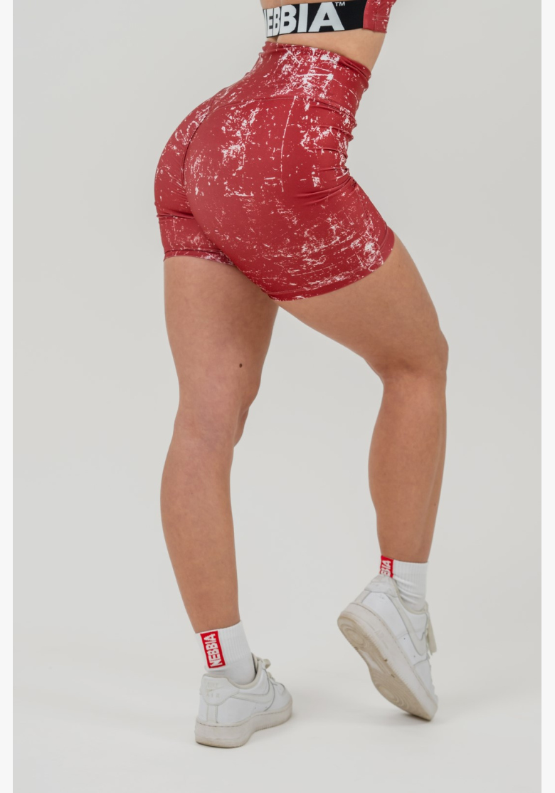NEBBIA • 5" HAMMIES Red High-Waisted Leggings Shorts • Nebshop.cz NEBBIA • 5" HAMMIES Red High-Waisted Leggings Shorts • Nebshop.cz