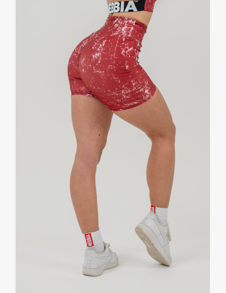 NEBBIA • Pantaloni shorts a vita alta 5″ HAMMIES rossi • Nebshop.cz