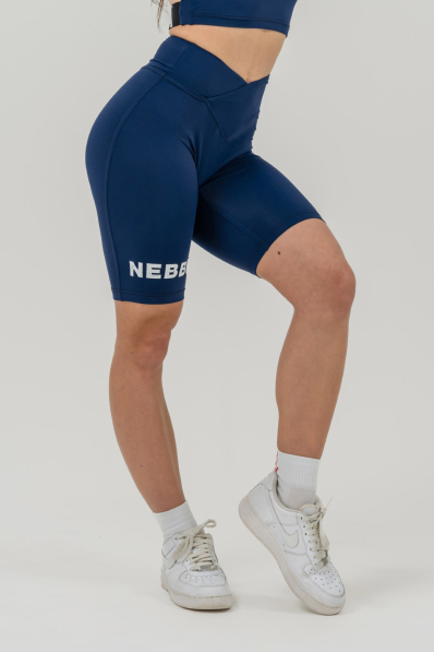 NEBBIA • Leginové šortky s vysokým pasem 9″ SNATCHED modré • Nebshop.cz