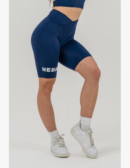 NEBBIA • Legíny šortky s vysokým pásom 9″ SNATCHED modré • Nebshop.sk