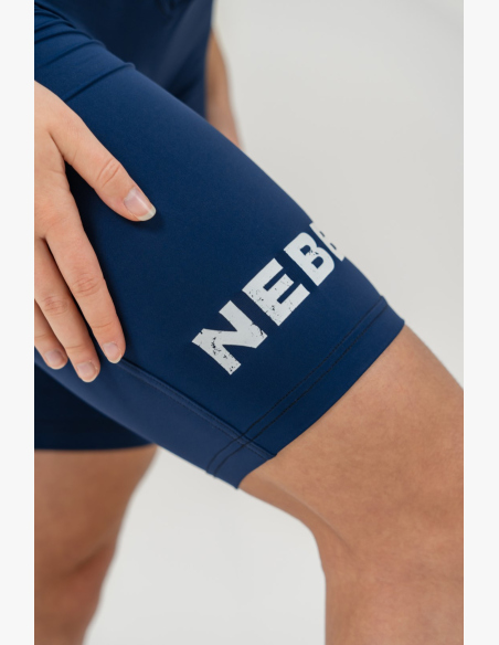 NEBBIA • 9″ SNATCHED high-waisted leggings shorts blue • Nebshop.cz