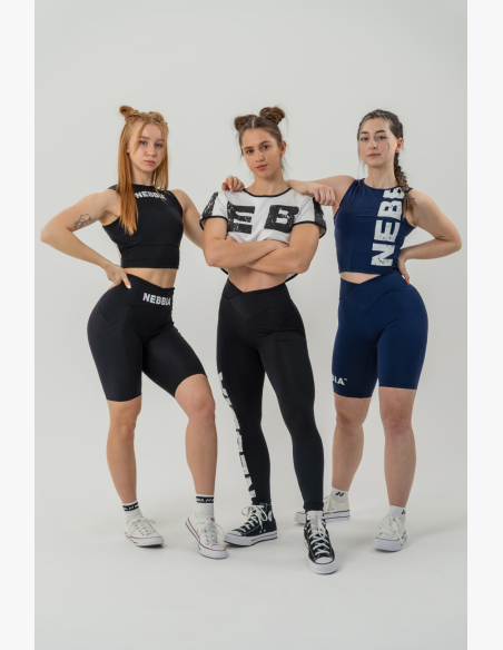 NEBBIA • NEBBIA Fitness leggings con vita alta GLUTE CHECK nere • Nebshop.it