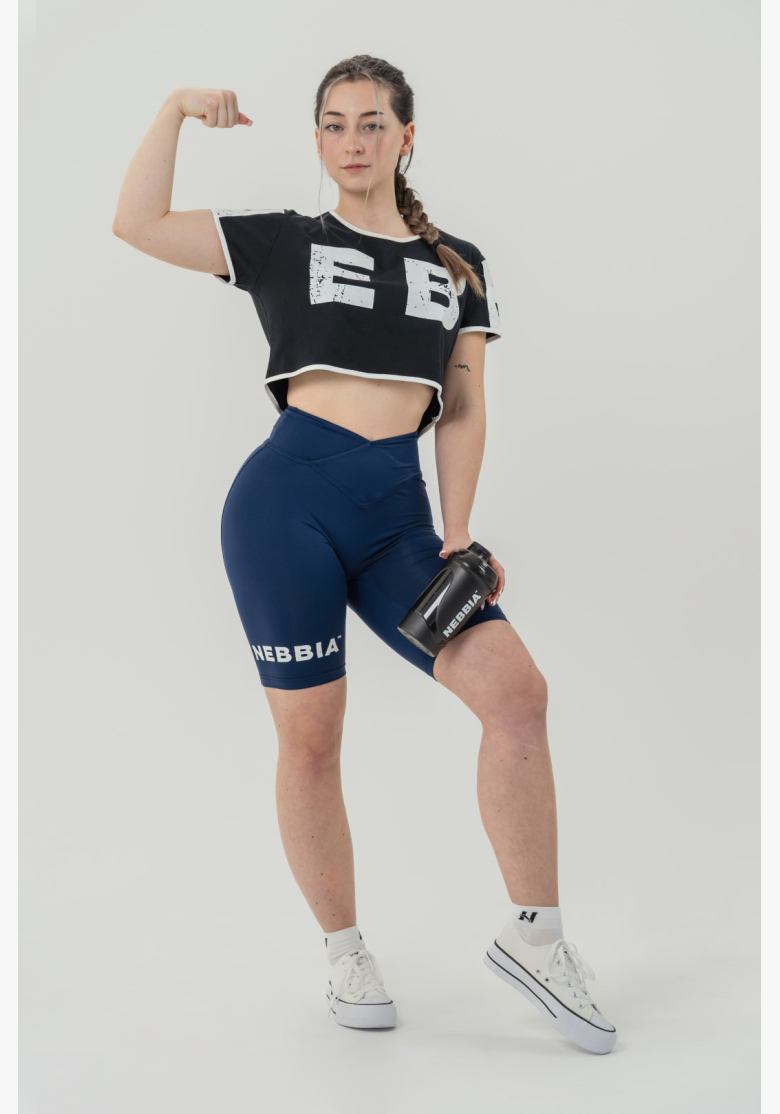 NEBBIA • NEBBIA Crop top t-shirt GAME ON nera • Nebshop.it NEBBIA • NEBBIA Crop top t-shirt GAME ON nera • Nebshop.it
