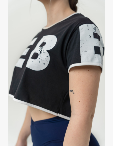NEBBIA • NEBBIA Crop top t-shirt GAME ON nera • Nebshop.it