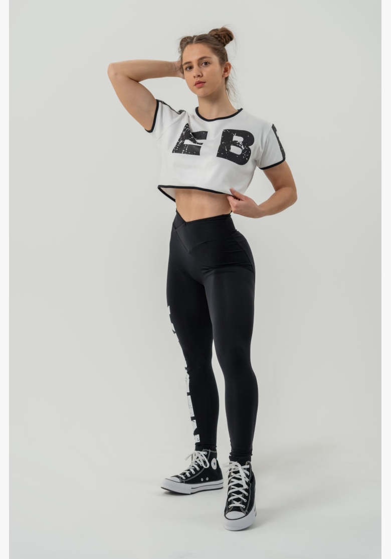 NEBBIA • NEBBIA Crop top t-shirt GAME ON white • Nebshop.cz NEBBIA • NEBBIA Crop top t-shirt GAME ON white • Nebshop.cz