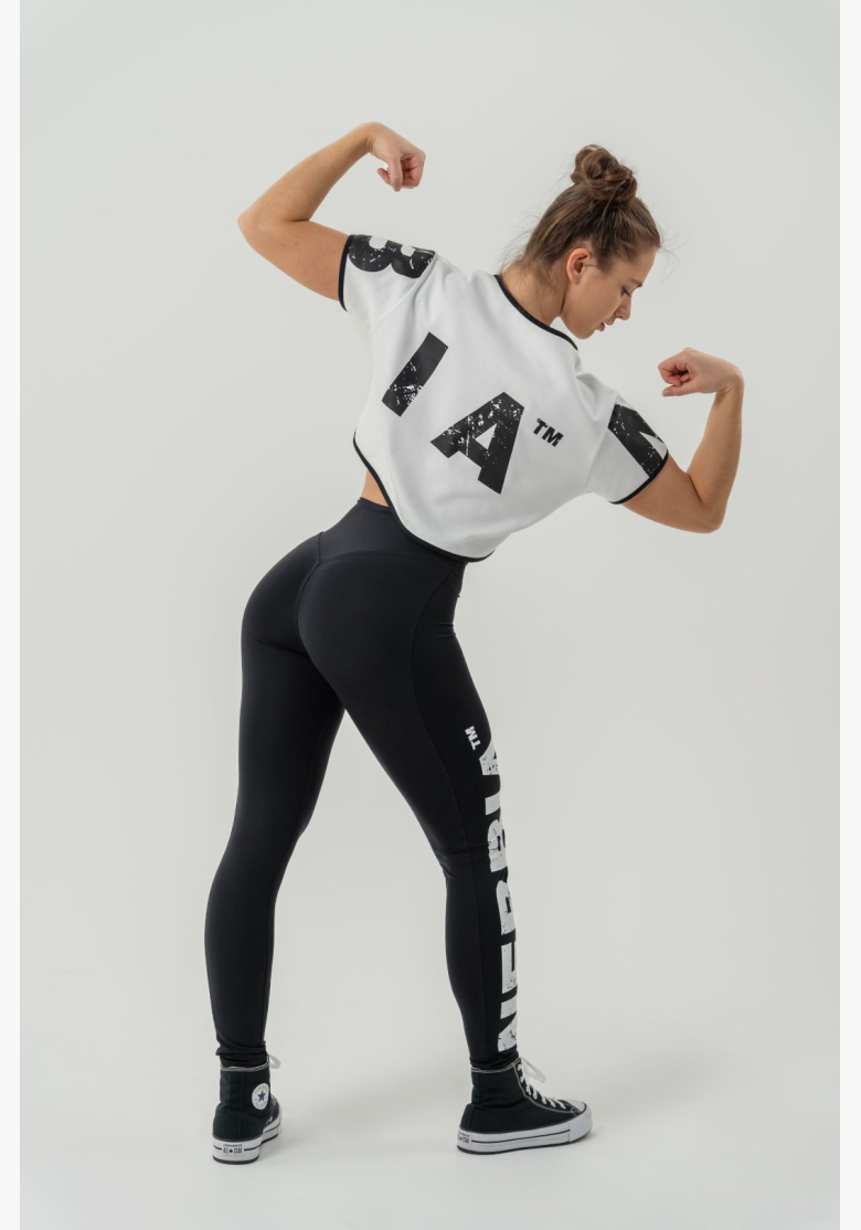 NEBBIA • NEBBIA Crop top t-shirt GAME ON white • Nebshop.cz NEBBIA • NEBBIA Crop top t-shirt GAME ON white • Nebshop.cz