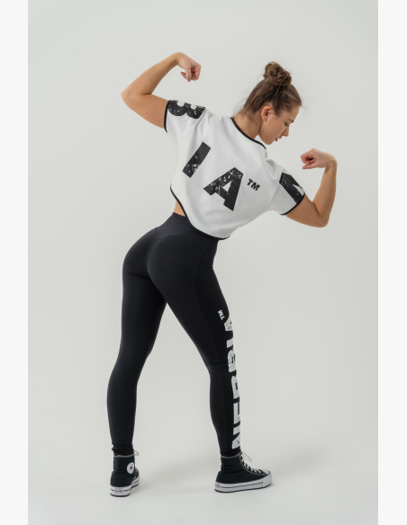 NEBBIA • Maglietta Crop top GAME ON bianca • Nebshop.it