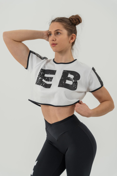 NEBBIA • NEBBIA Crop top tričko GAME ON bílé • Nebshop.cz