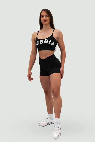 NEBBIA • NEBBIA Šortky s vysokým pasem 5″ GYM HERO čierne • Nebshop.sk