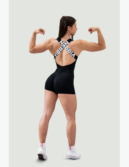 NEBBIA • NEBBIA Short Sports Jumpsuit 5″ GYM RAT Black • Nebshop.cz