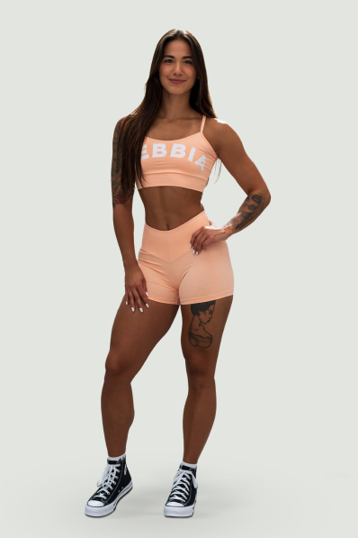 NEBBIA • NEBBIA Šortky s vysokým pasem 5″ GYM HERO oranžové • Nebshop.sk