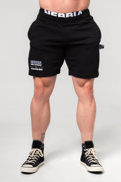 NEBBIA • NEBBIA Teplákové kraťasy GYM BRO černé • Nebshop.cz