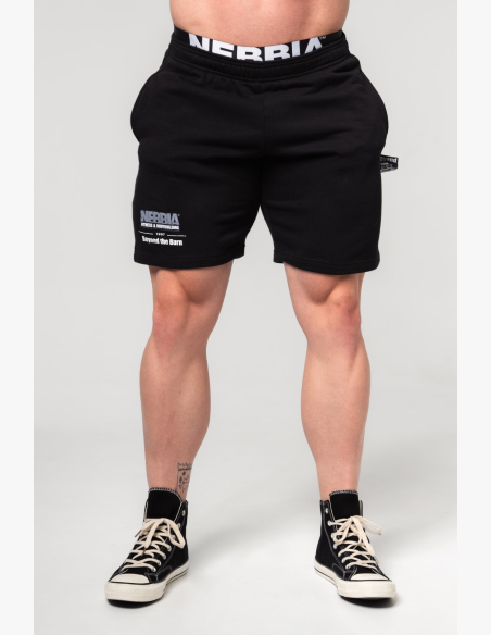 NEBBIA • NEBBIA Teplákové kraťasy GYM BRO černé • Nebshop.cz