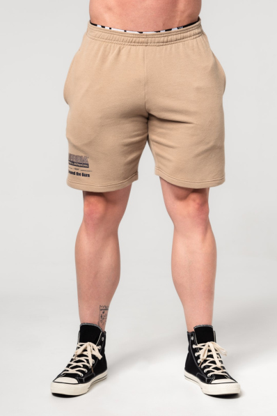 NEBBIA • NEBBIA Teplákové kraťasy GYM BRO béžové • Nebshop.cz