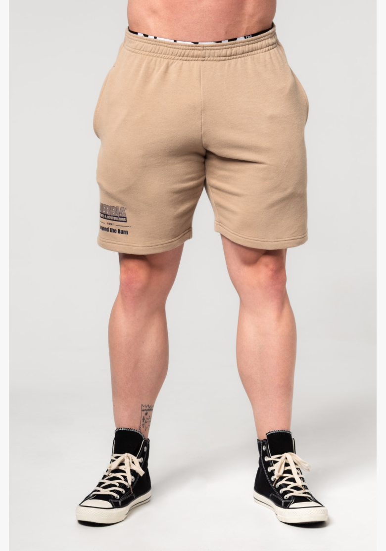 NEBBIA • NEBBIA GYM BRO Sweatshorts beige • Nebshop.cz NEBBIA • NEBBIA GYM BRO Sweatshorts beige • Nebshop.cz