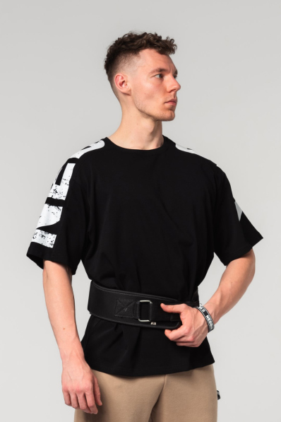 NEBBIA • NEBBIA Oversized tričko LIFTING CLUB černé • Nebshop.cz