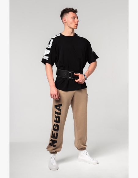 NEBBIA • NEBBIA Oversized tričko LIFTING CLUB čierne • Nebshop.sk