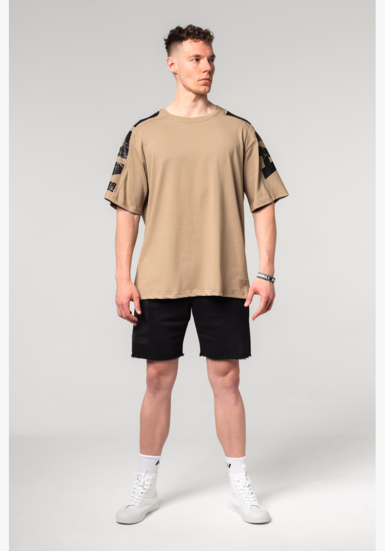 NEBBIA • NEBBIA Oversized tričko LIFTING CLUB béžové • Nebshop.sk NEBBIA • NEBBIA Oversized tričko LIFTING CLUB béžové • Nebshop.sk