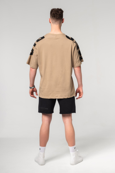 NEBBIA • NEBBIA T-shirt oversized LIFTING CLUB beige • Nebshop.cz 2
