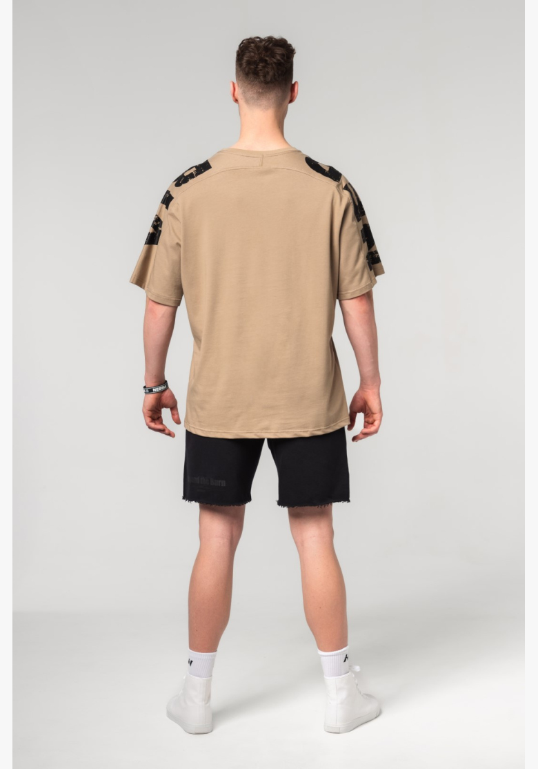 NEBBIA • NEBBIA T-shirt oversized LIFTING CLUB beige • Nebshop.cz NEBBIA • NEBBIA T-shirt oversized LIFTING CLUB beige • Nebshop.cz
