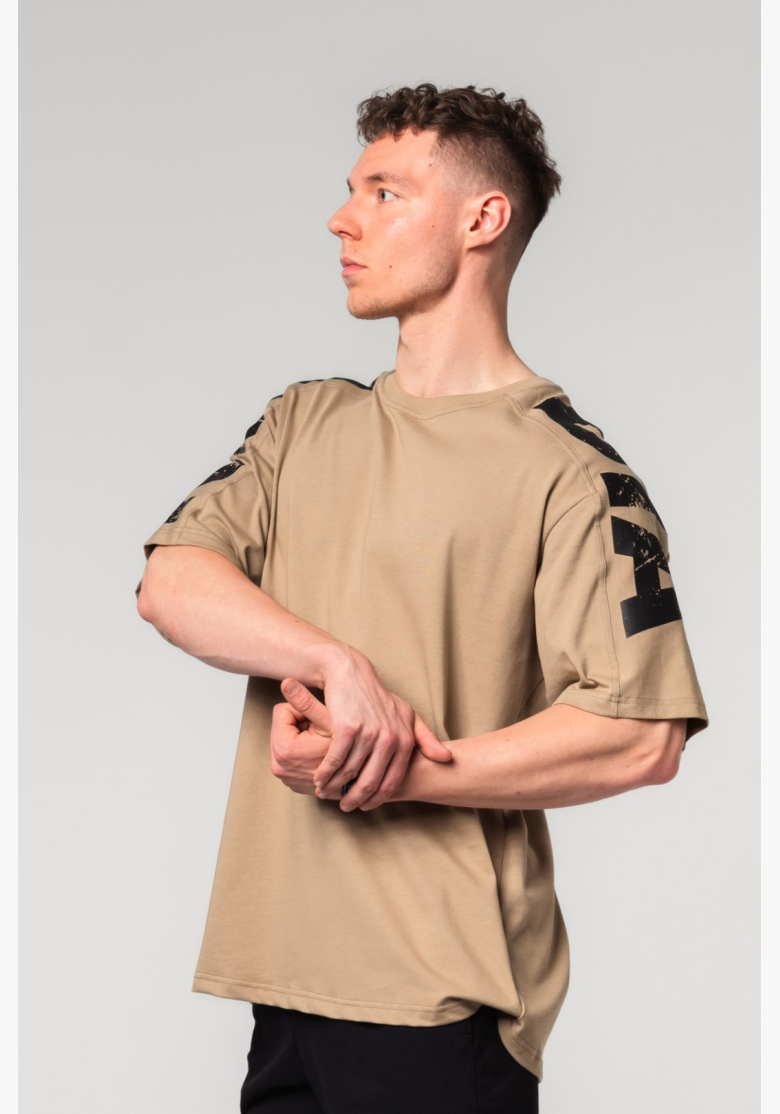 NEBBIA • NEBBIA T-shirt oversized LIFTING CLUB beige • Nebshop.cz NEBBIA • NEBBIA T-shirt oversized LIFTING CLUB beige • Nebshop.cz