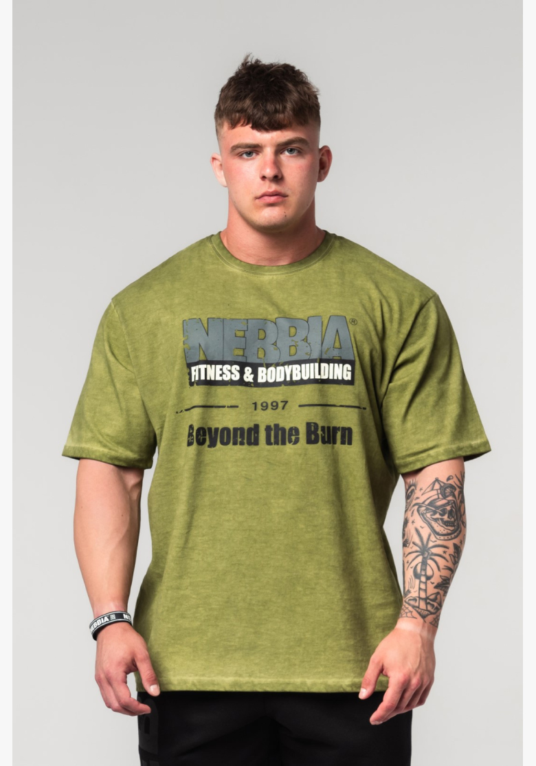 NEBBIA • NEBBIA Maglietta oversize sfumata HERITAGE verde • Nebshop.cz NEBBIA • NEBBIA Maglietta oversize sfumata HERITAGE verde • Nebshop.cz