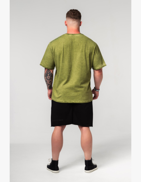 NEBBIA • NEBBIA Omyté oversized tričko HERITAGE zelené • Nebshop.sk