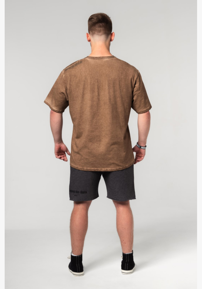 NEBBIA • NEBBIA Tričko oversized Washed-off HERITAGE marrone • Nebshop.it NEBBIA • NEBBIA Tričko oversized Washed-off HERITAGE marrone • Nebshop.it