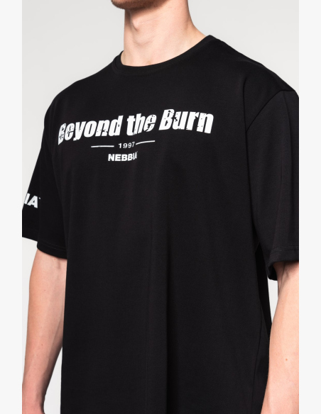 NEBBIA • NEBBIA T-shirt in cotone heavyweight GRIND nero • Nebshop.cz