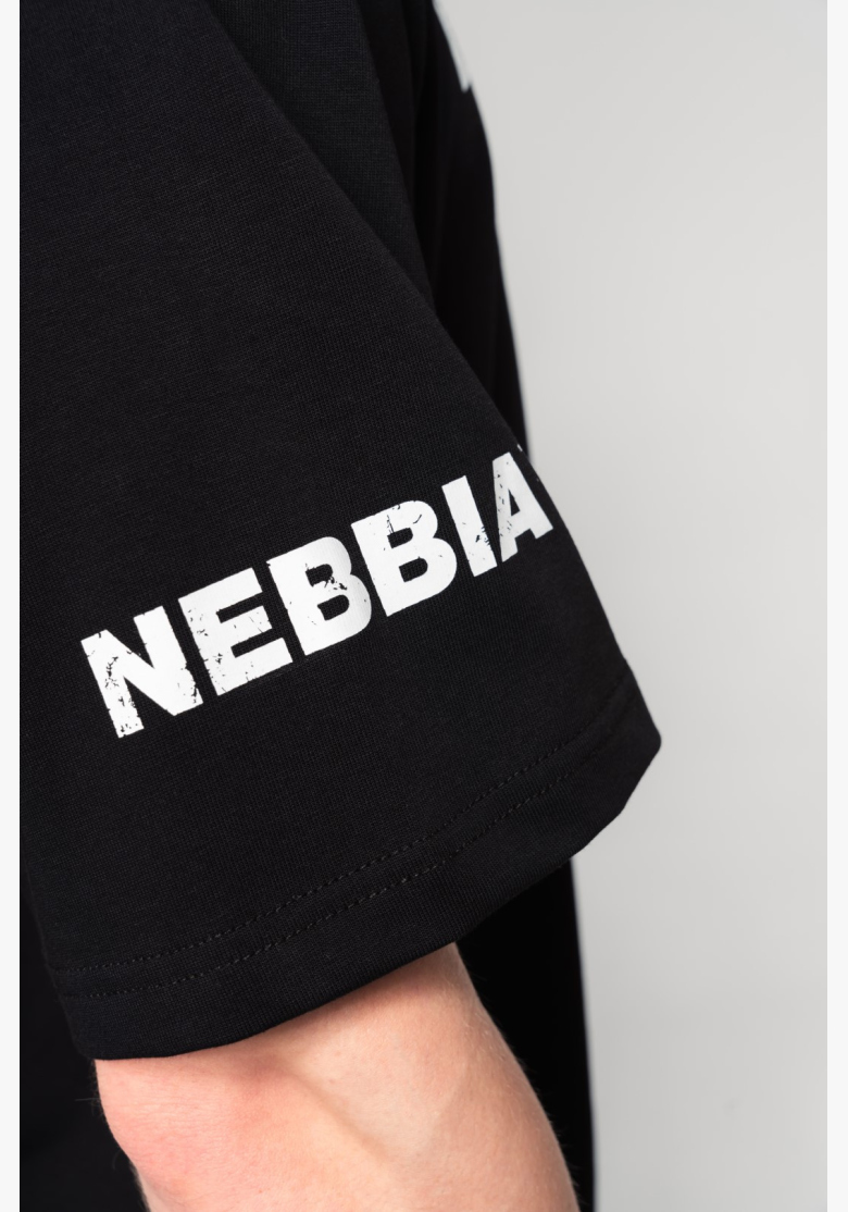 NEBBIA • NEBBIA Bavlnené heavyweight tričko GRIND čierne • Nebshop.sk NEBBIA • NEBBIA Bavlnené heavyweight tričko GRIND čierne • Nebshop.sk