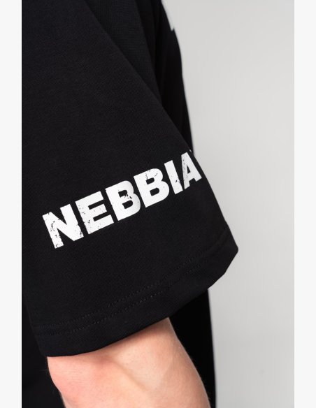 NEBBIA • NEBBIA Bavlnené heavyweight tričko GRIND čierne • Nebshop.sk