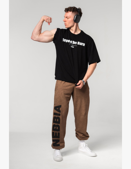 NEBBIA • NEBBIA T-shirt in cotone heavyweight GRIND nero • Nebshop.cz
