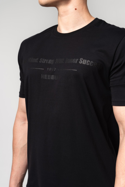 NEBBIA • NEBBIA Muscle fit tričko FLEXIN' černé • Nebshop.cz 2