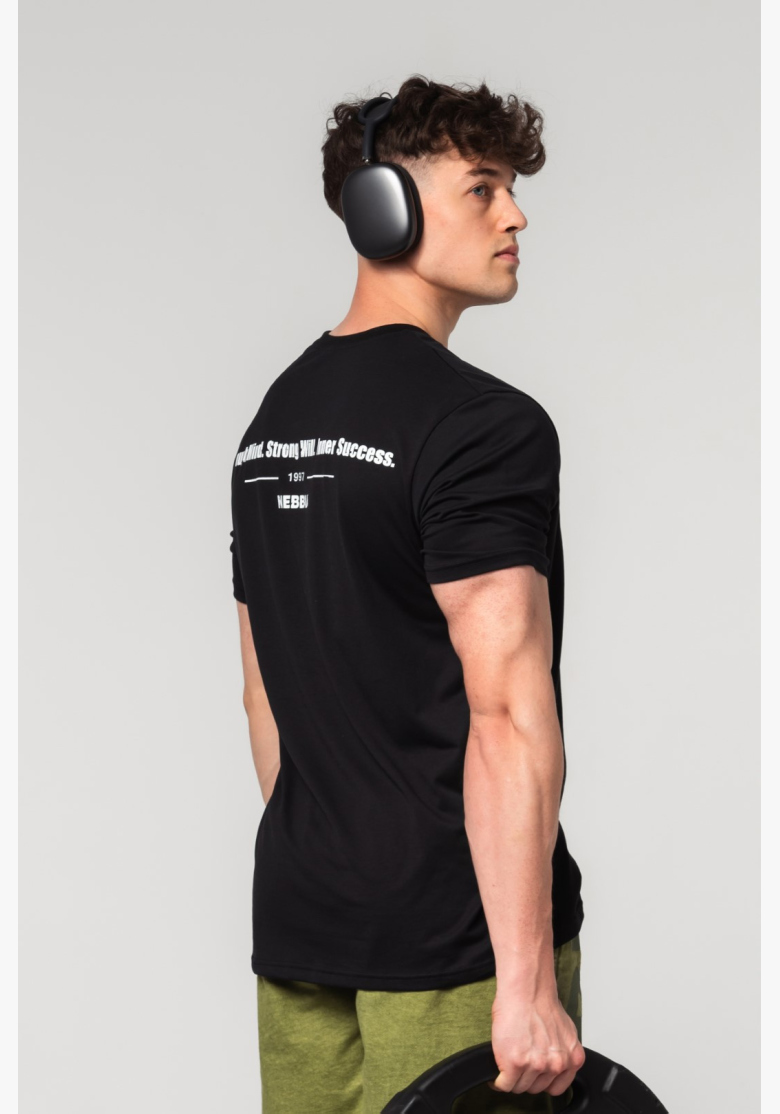 NEBBIA • NEBBIA Muscle fit tričko FLEXIN' čierne • Nebshop.sk NEBBIA • NEBBIA Muscle fit tričko FLEXIN' čierne • Nebshop.sk
