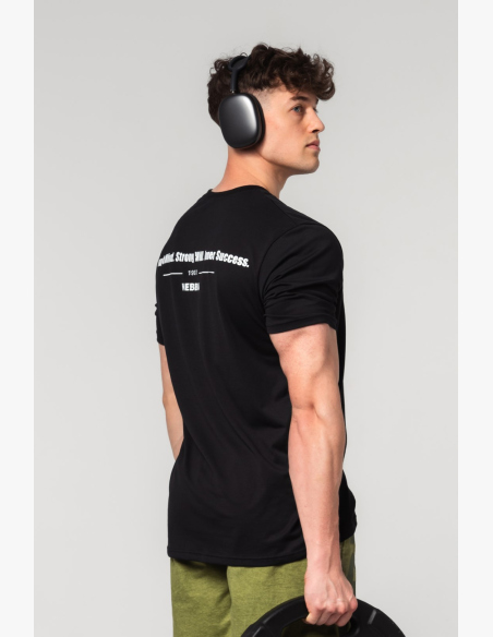 NEBBIA • NEBBIA Muscle fit t-shirt FLEXIN' nera • Nebshop.it