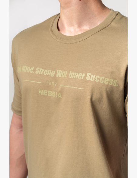 NEBBIA • NEBBIA Muscle fit tričko FLEXIN' zelené • Nebshop.sk