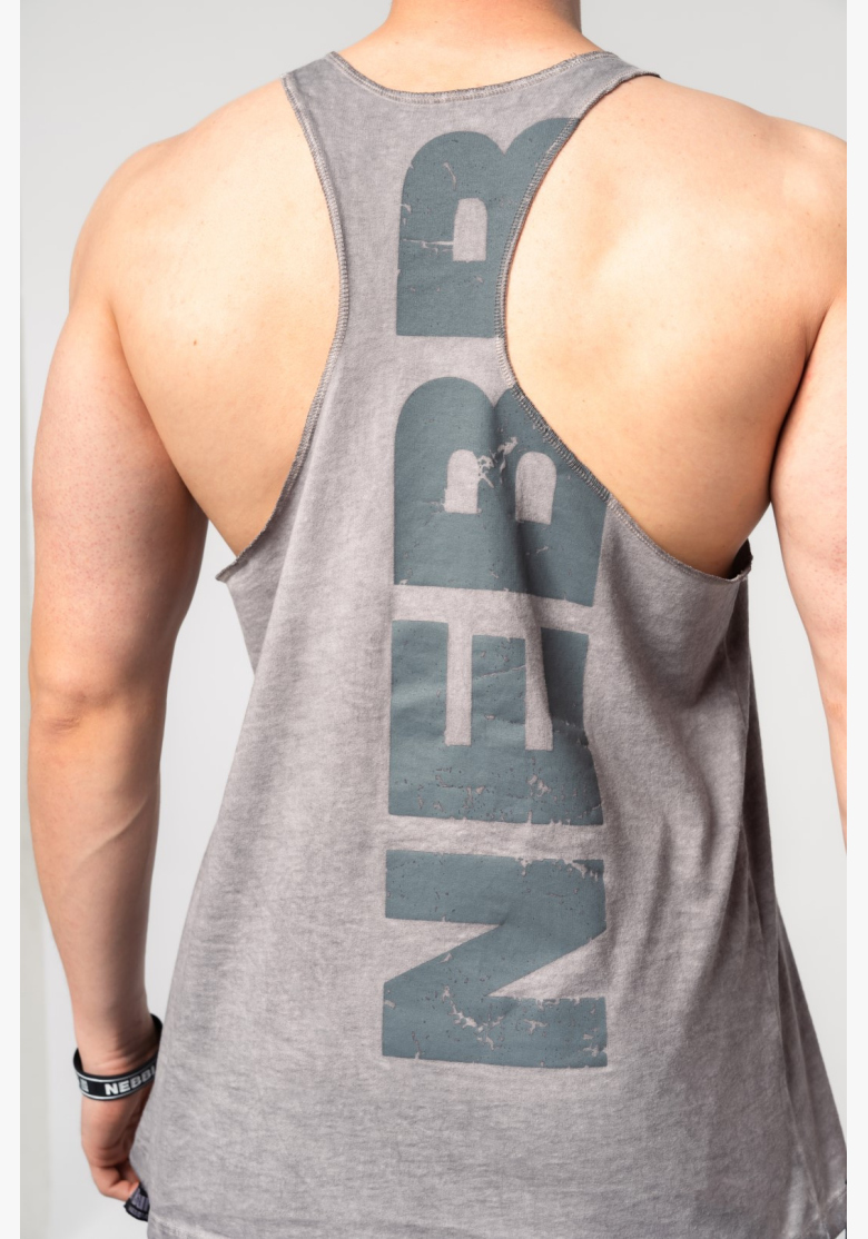 NEBBIA • NEBBIA Washed-off oversized tank top MAX OUT gray • Nebshop.cz NEBBIA • NEBBIA Washed-off oversized tank top MAX OUT gray • Nebshop.cz