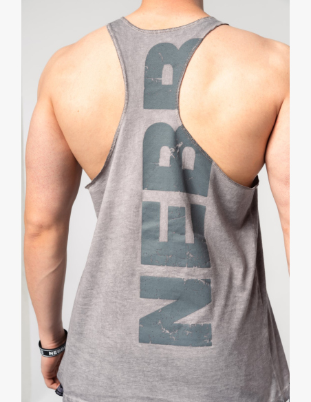 NEBBIA • NEBBIA Washed-off oversized tank top MAX OUT gray • Nebshop.cz