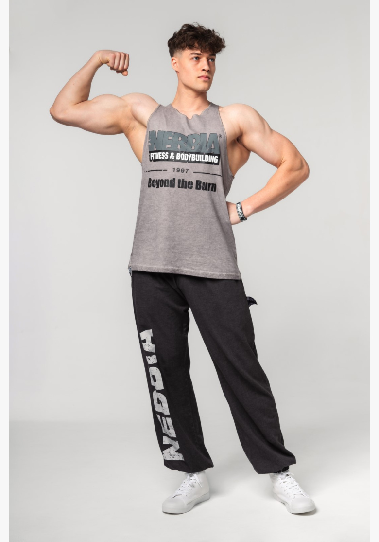 NEBBIA • NEBBIA Washed-off oversized tank top MAX OUT gray • Nebshop.cz NEBBIA • NEBBIA Washed-off oversized tank top MAX OUT gray • Nebshop.cz