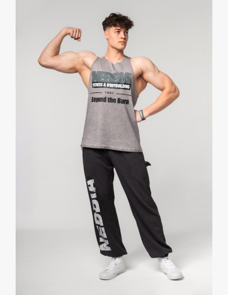 NEBBIA • NEBBIA Washed-off oversized tank top MAX OUT gray • Nebshop.cz