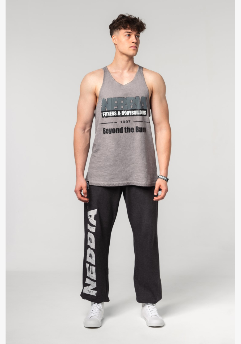 NEBBIA • NEBBIA Washed-off oversized tank top MAX OUT gray • Nebshop.cz NEBBIA • NEBBIA Washed-off oversized tank top MAX OUT gray • Nebshop.cz