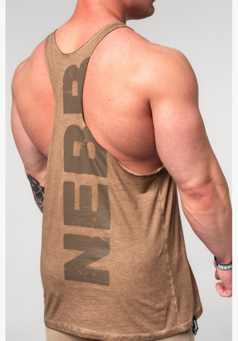 NEBBIA • NEBBIA Washed-off oversized tank top MAX OUT brown • Nebshop.cz NEBBIA • NEBBIA Washed-off oversized tank top MAX OUT brown • Nebshop.cz