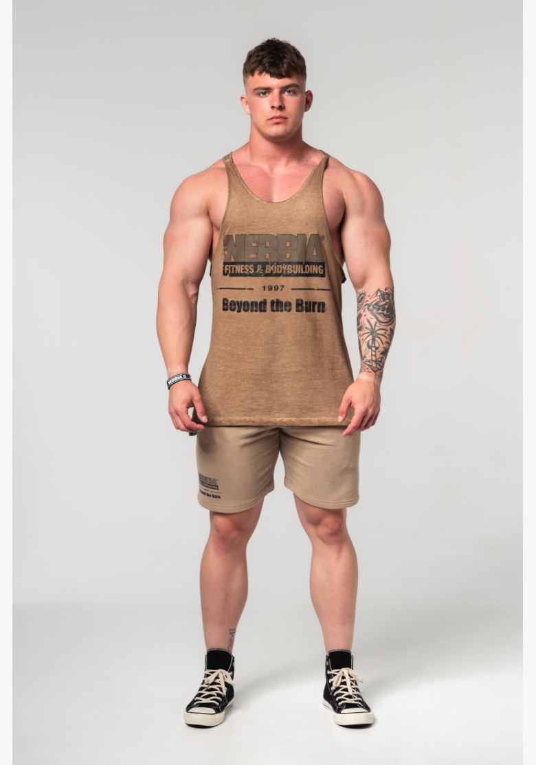 NEBBIA • NEBBIA Washed-off oversized tank top MAX OUT brown • Nebshop.cz NEBBIA • NEBBIA Washed-off oversized tank top MAX OUT brown • Nebshop.cz