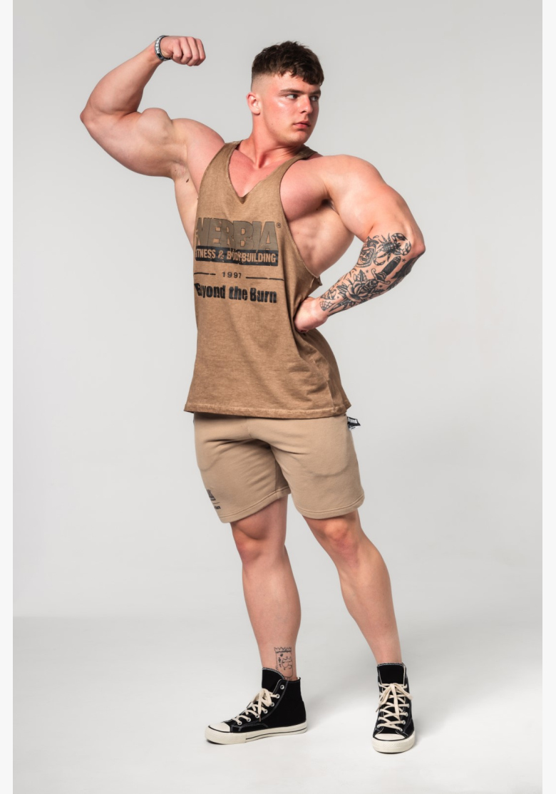 NEBBIA • NEBBIA Washed-off oversized tank top MAX OUT brown • Nebshop.cz NEBBIA • NEBBIA Washed-off oversized tank top MAX OUT brown • Nebshop.cz